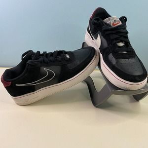 Nike Air Force 1 LV8 S50 GS YOUTH size 6.5Y Bred White Shoes DB1561-001